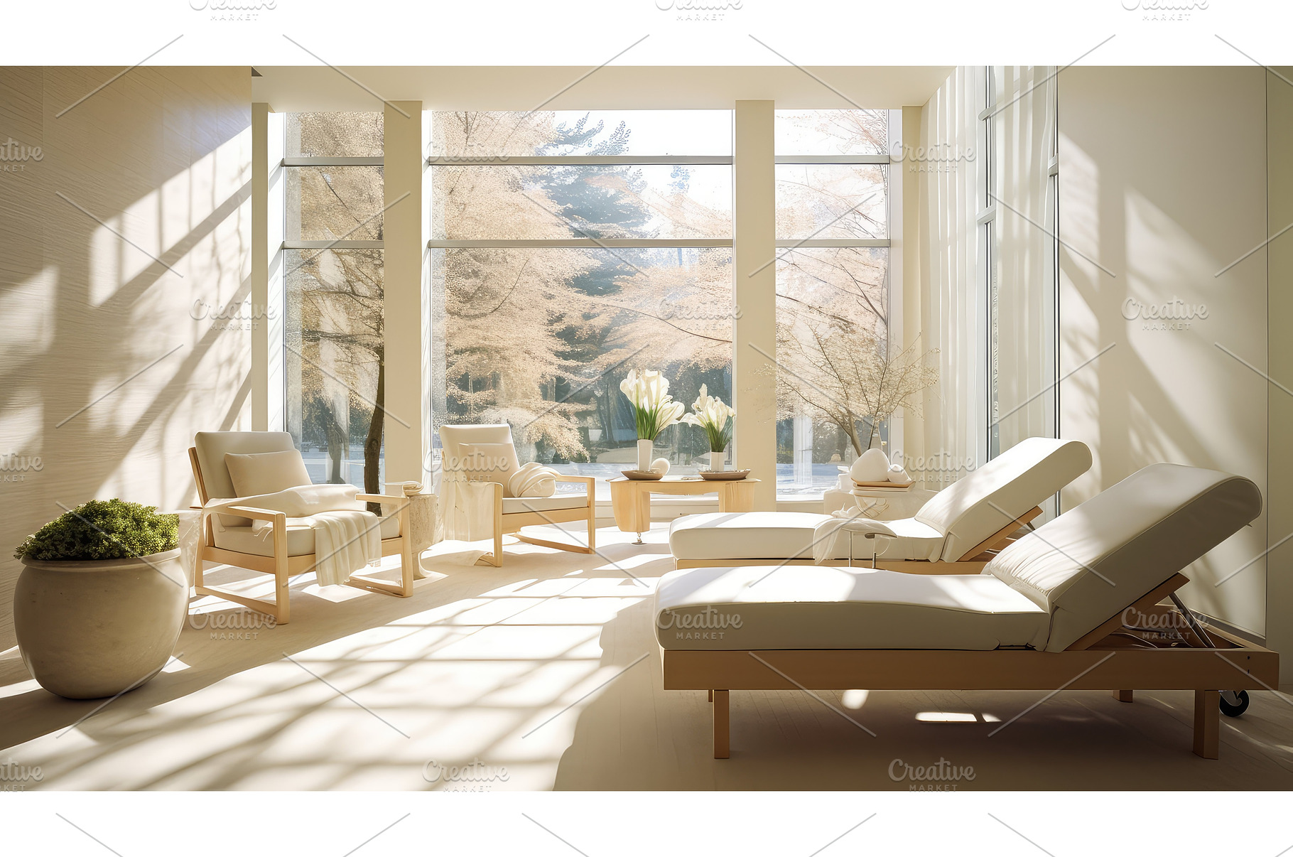 serenity spa interior ai generated, a Background Photo by pikepicture