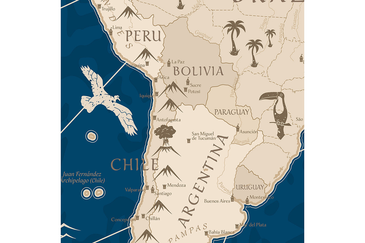 Kids World Map Vintage Vector, a Graphic by PorcuPen Works (Photo 5 of 7)