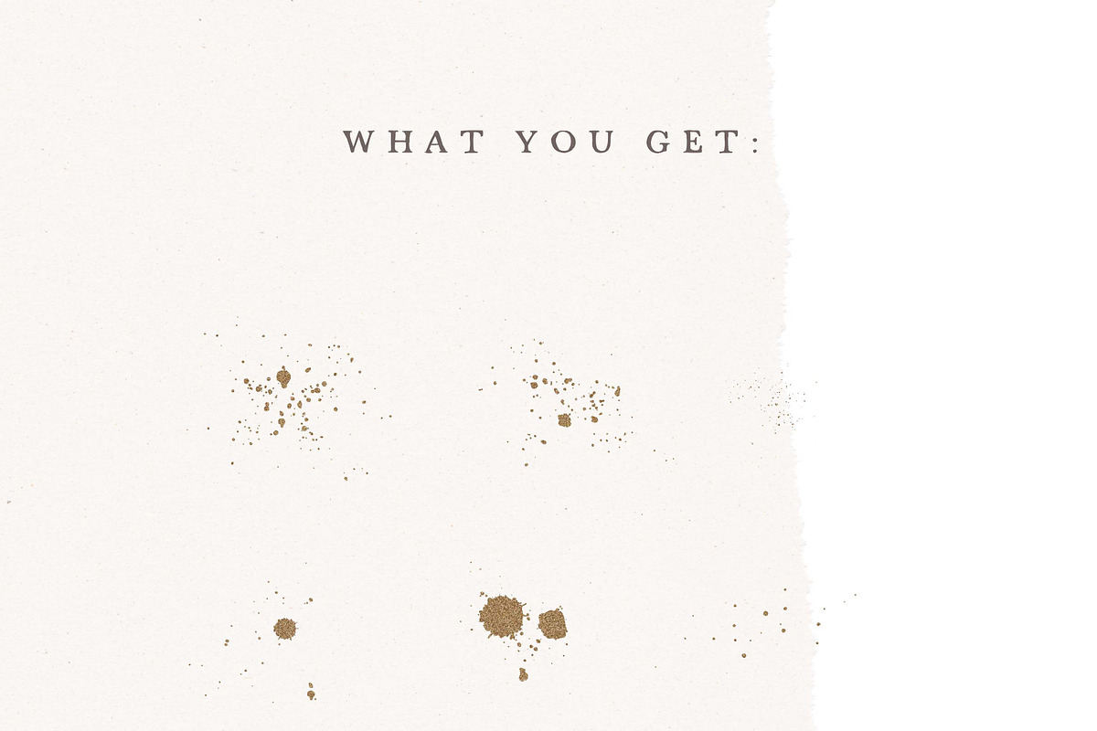 GOLD GLITTER SPLATTER / png files, a Texture Illustration by KruthDesign (Photo 2 of 2)
