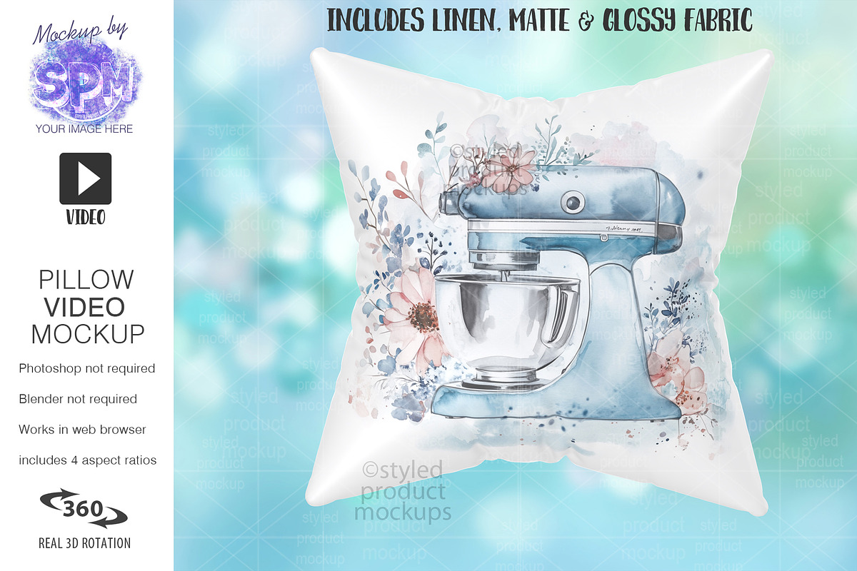Animated Pillow Video Mockup, a Household Mockup by StyledProductMockups (Photo 12 of 15)