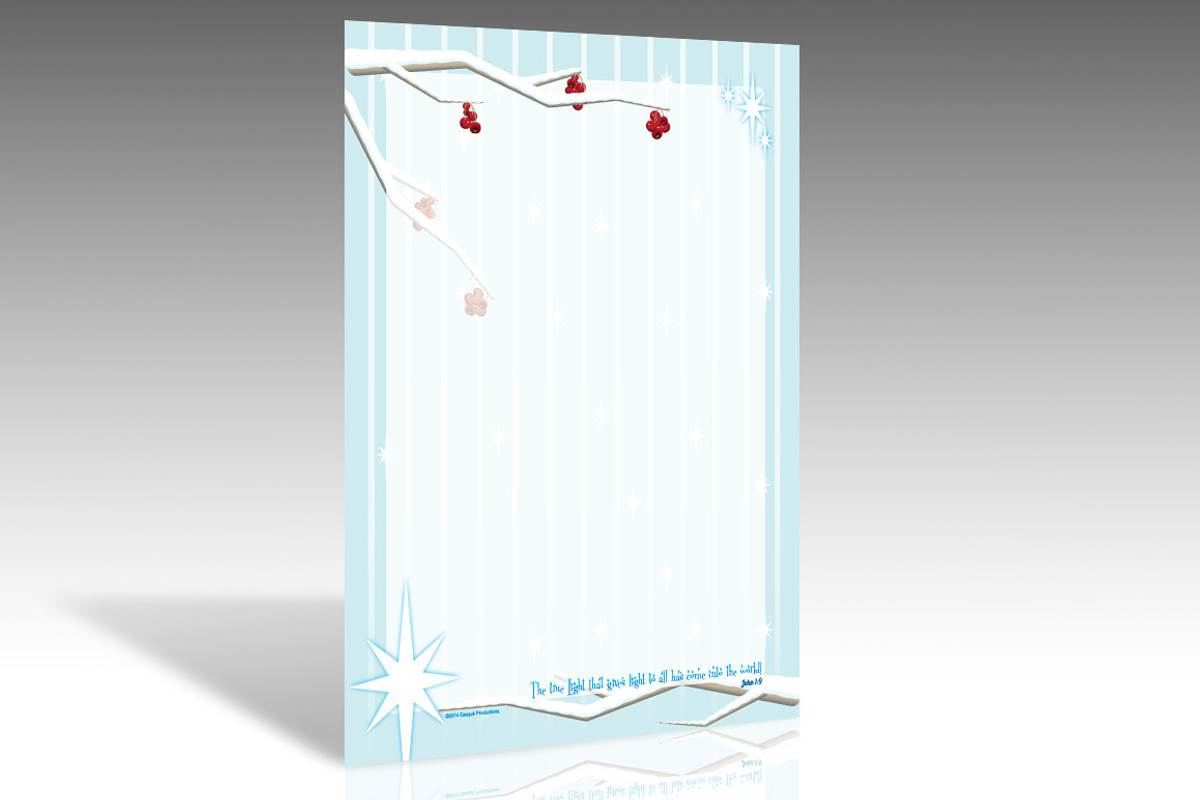True Light Winter Berry Stationery, a Stationery Template by Essqué Productions (Photo 2 of 2)
