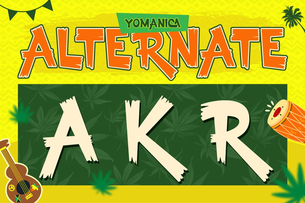 Yomanica - Reggae Display, a Sans Serif Font by Artisan Themes (Photo 8 of 12)