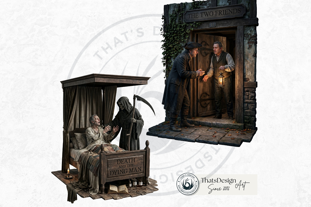 La Fontaine Fables Clipart Set V2, a Decorative Illustration by ThatsDesignArt (Photo 10 of 10)