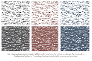 Utah Seamless Toile Pattern Set, a Background Graphic by Hughes Studio (Thumbnail 2 of 8)