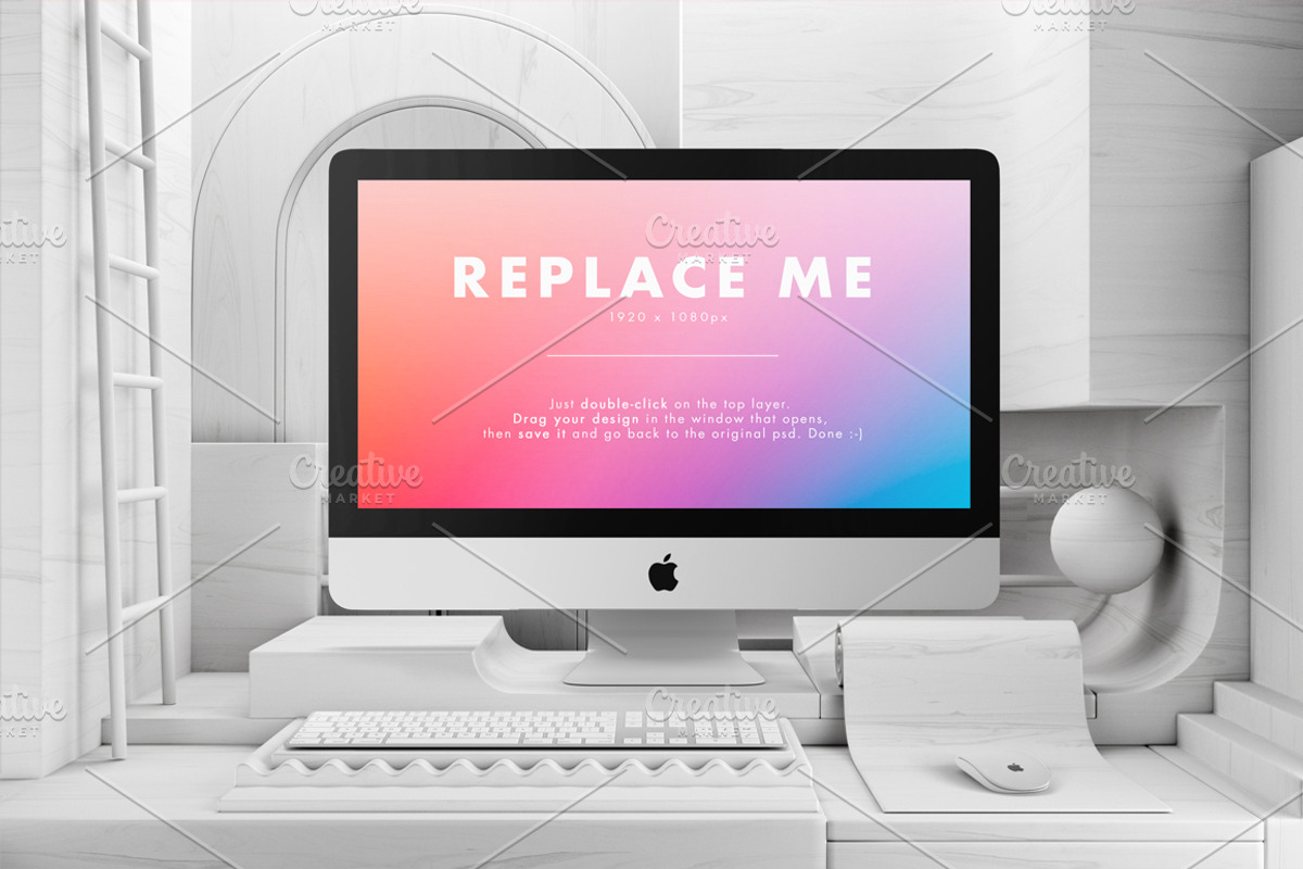 iMac Creative Mockups Set, a Mac Mockup by As Good As Possible (Photo 7 of 16)
