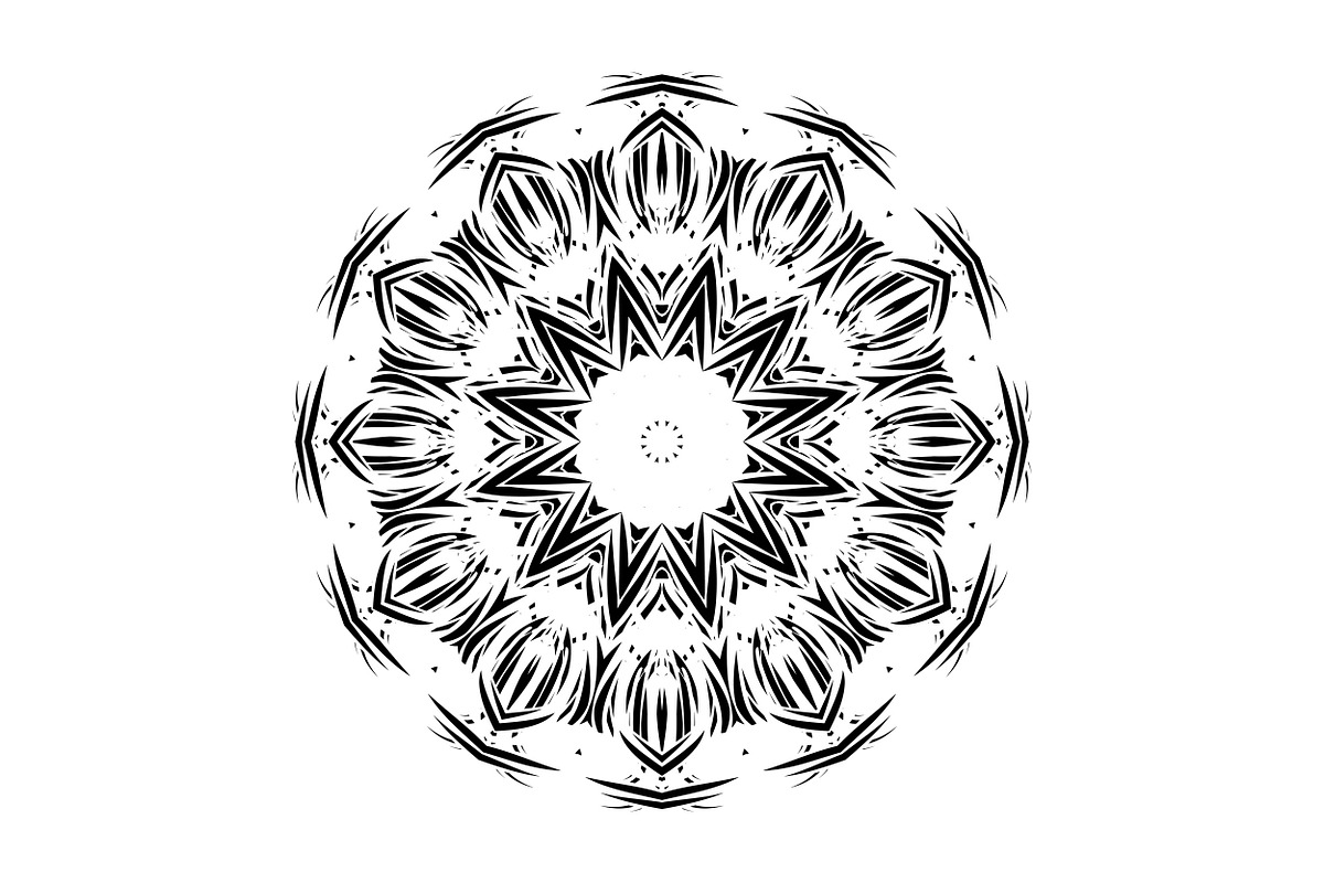Ornamental Black White Mandala Pack, a Decorative Illustration by NJ Himel (Photo 86 of 103)