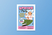 Spring Party Flyer, a Flyer Template by Aiyari Graphic (Thumbnail 1 of 3)
