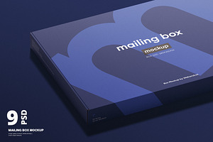 European Mailing Box Mockup