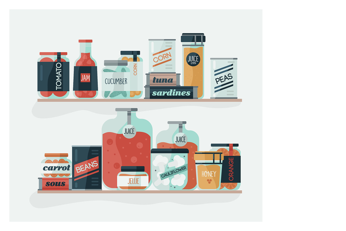 Canned food set, a Food Illustration by Good Studio (Photo 3 of 3)