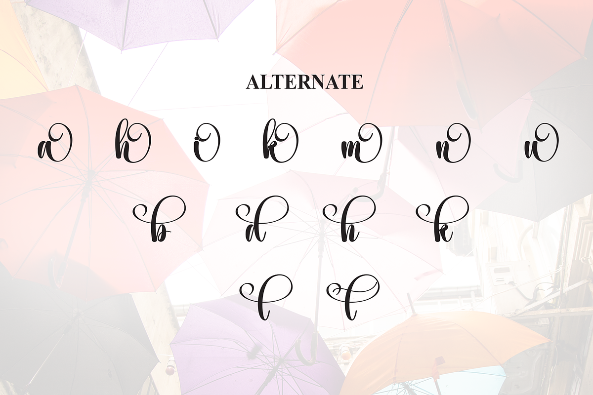 Umbrella | Script Font, a Handwritten Font by Scratchones (Photo 8 of 9)