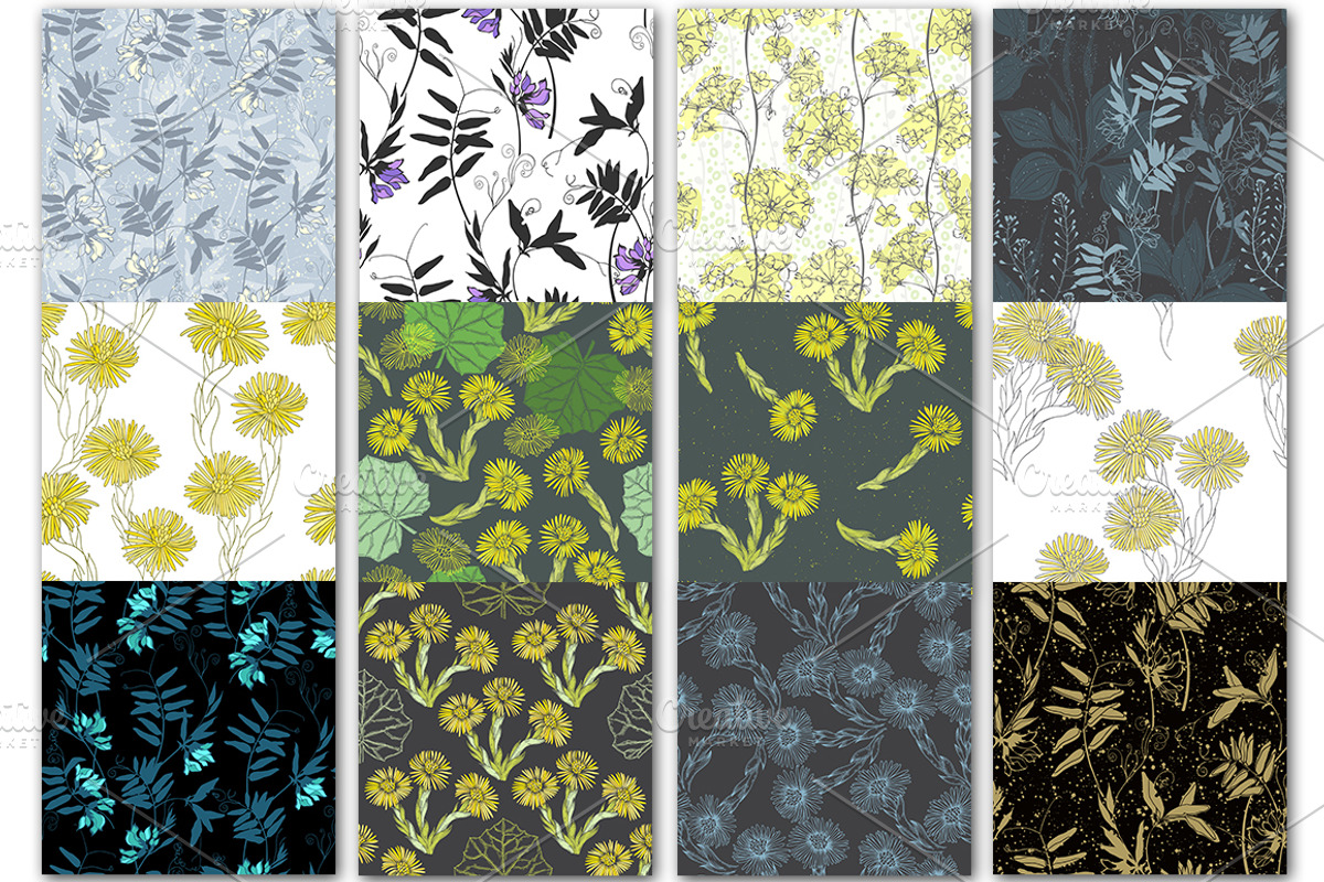 Wildherbs and flowers. Patterns., a Pattern Graphic by maritime_m (Photo 12 of 16)