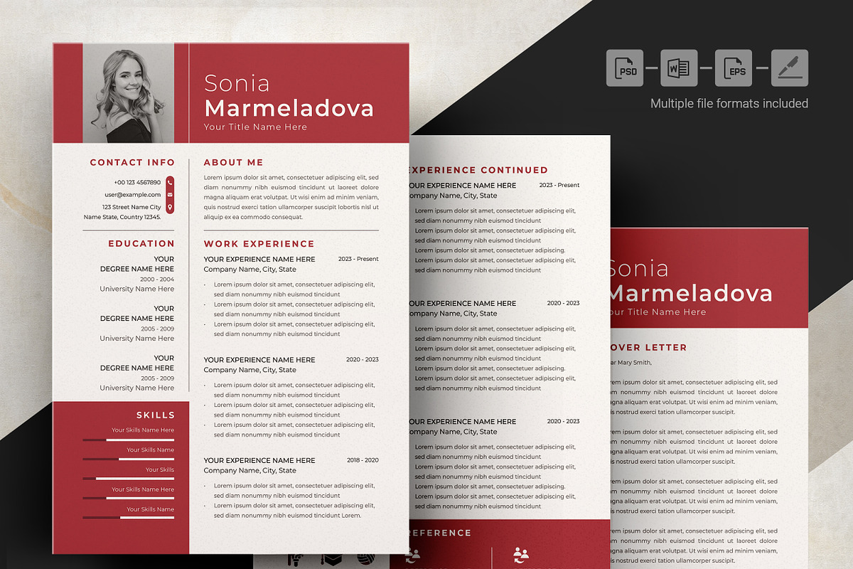 Portfolio Resume for Designers & Art, a Resume Template by ResumeInventor (Photo 3 of 6)