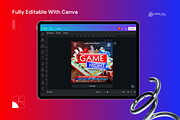 Game Night Flyer Canva Template, a Flyer Template by PeetalyStudioDesigns (Thumbnail 4 of 5)