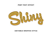 Gold Glitter Script Text Effect, a Brushes & More by studiogstock (Thumbnail 1 of 2)