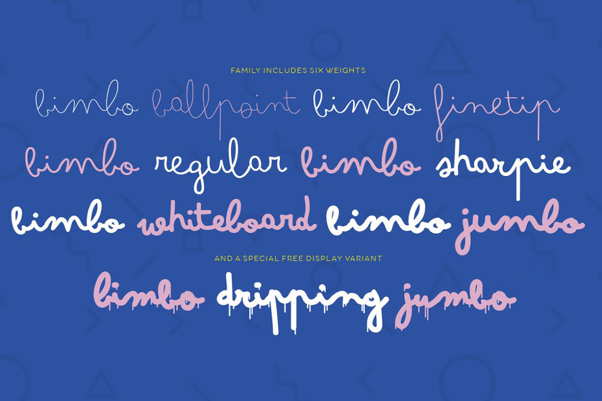 Bimbo - 7 fonts preview 6