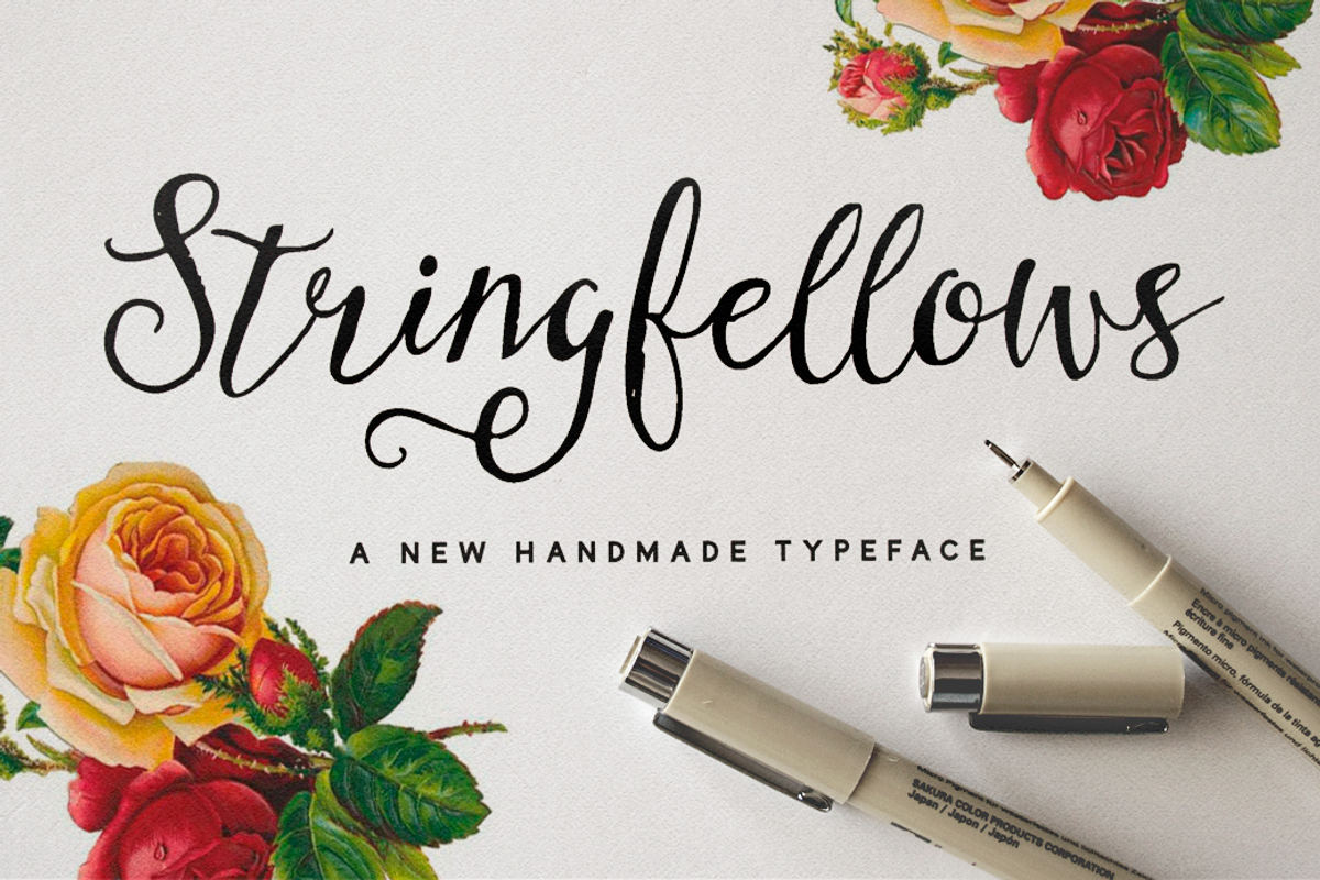 Stringfellows Typeface, a Script Font by Nicky Laatz (Photo 1 of 5)