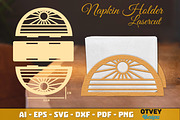 Beach Sunset Napkin Holder Lasercut, an Object Graphic by OTVEY DESIGN (Thumbnail 7 of 13)