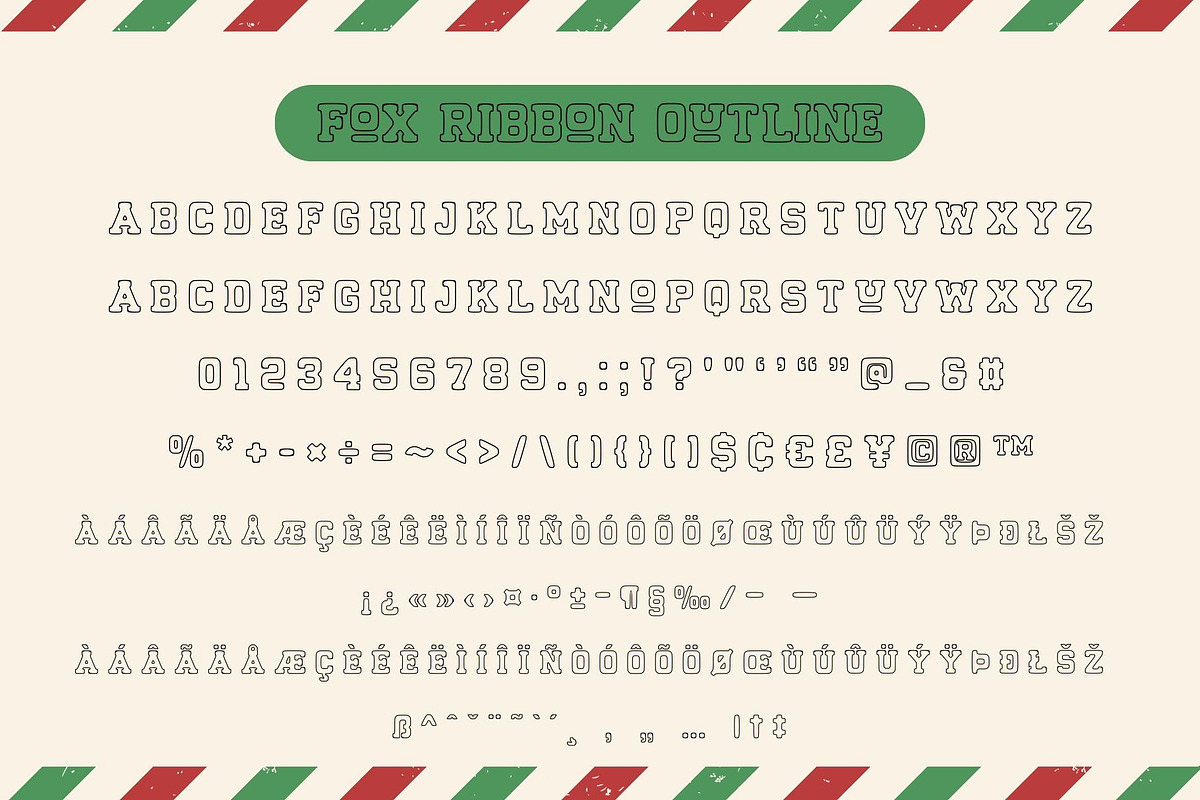 Fox Ribbon 5 Font Style, a Slab Serif Font by Fox7 By Rattana (Photo 11 of 12)