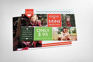 Christmas Mini Session Card Template