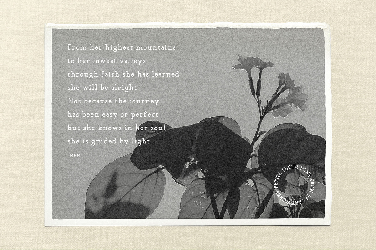 Petite Fleur Font: SVG, Regular, a Serif Font by ReveryWorks (Photo 9 of 10)