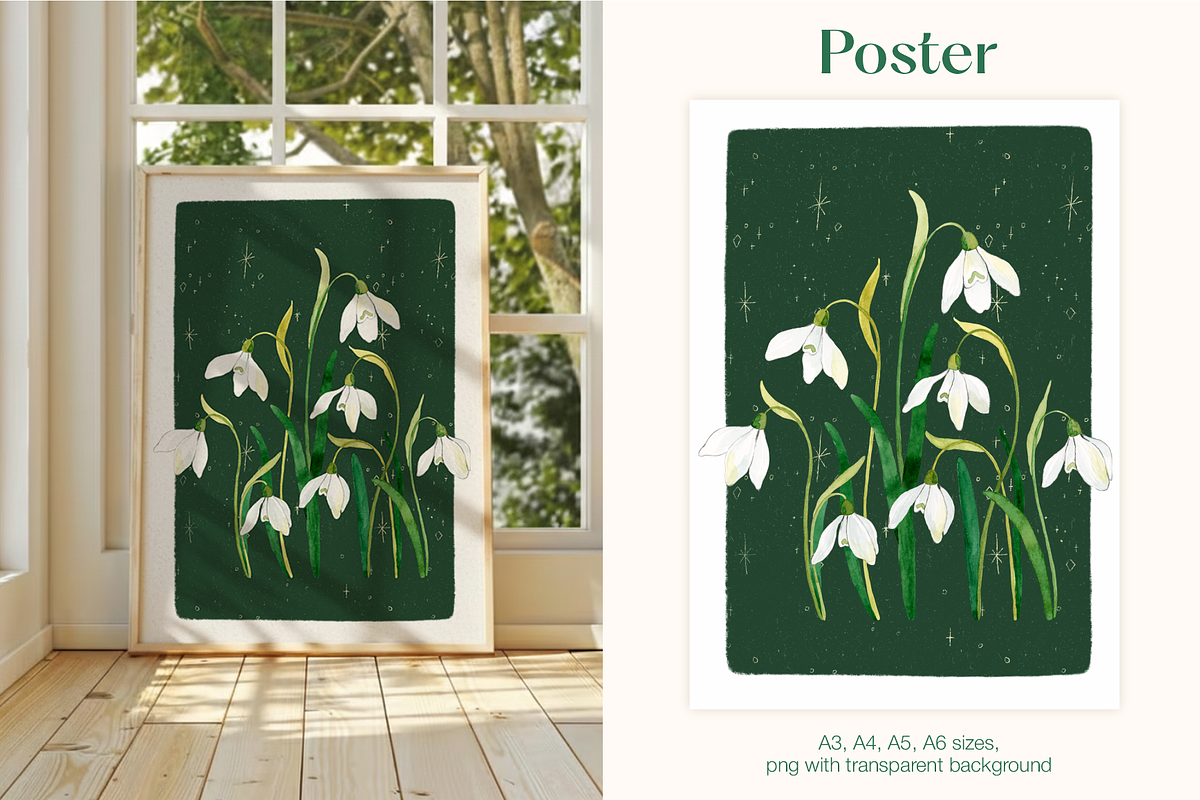 Spring Snowdrops Flowers Collection, an Object Illustration by Harmony Draws (Photo 9 of 9)