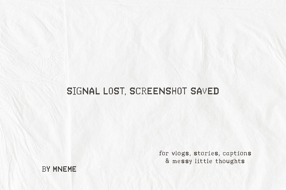 Bad Signal: Y2K Rough Display Font, a Sans Serif Font by Mneme (Photo 9 of 9)