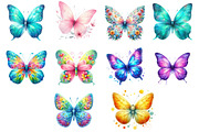 Watercolor Spring Butterfly Clipart, an Illustration by Dream Creation (Thumbnail 4 of 4)
