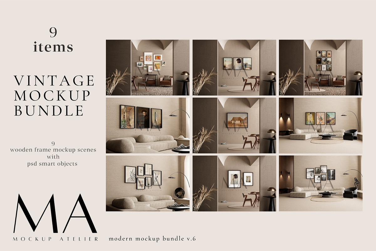 Entire Shop Frame Mockup Bundle, a Household Mockup by Mockup Art Atelier (Photo 29 of 55)