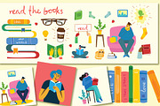 I love reading!, an Education Illustration by Virinaflora (Thumbnail 2 of 5)