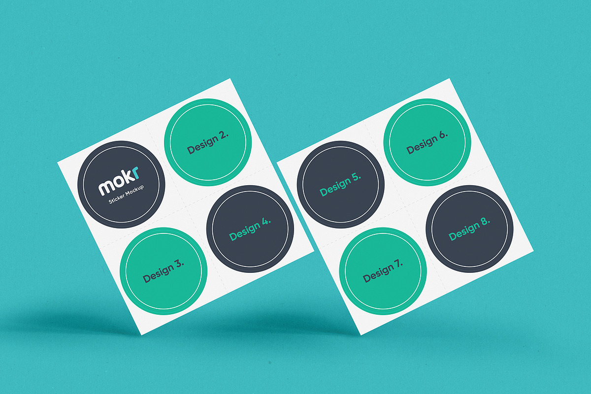 Sticker Mockup, a Merchandise Mockup by Mokr (Photo 3 of 12)