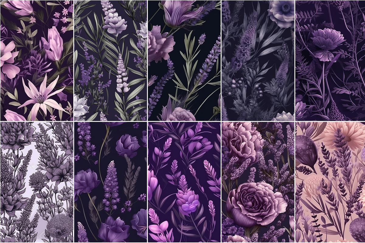 Lavender - Seamless Purple Flowers, a Pattern Graphic by Pixel Perfect Patterns (Photo 7 of 8)