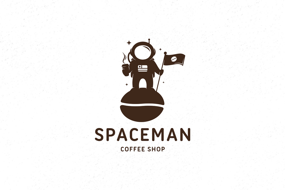 Astronaut Coffee Shop Logo Template, a Branding & Logo Template by vectorwithin (Photo 2 of 3)