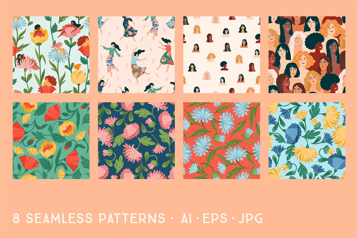 Women are Flowers. Vector collection, a Person Illustration by Nadia Grapes (Photo 7 of 7)