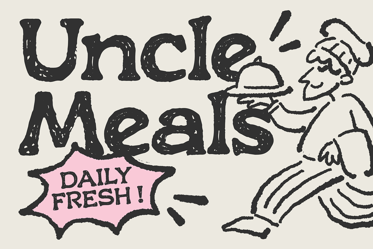 Roghen a Rough Serif Font, a Serif Font by Blankids Studio (Photo 7 of 12)