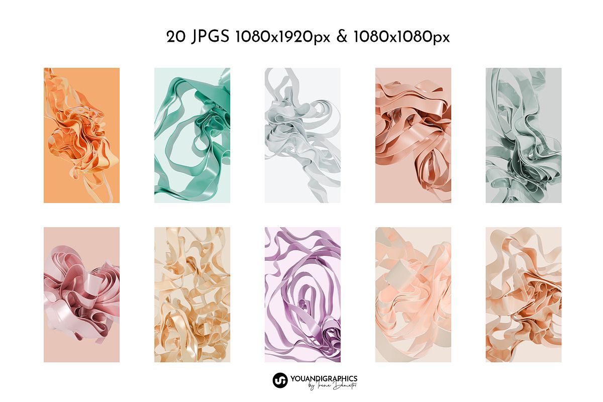 Ribbons Abstract 3D Elements, a Graphic by Youandigraphics (Photo 12 of 14)