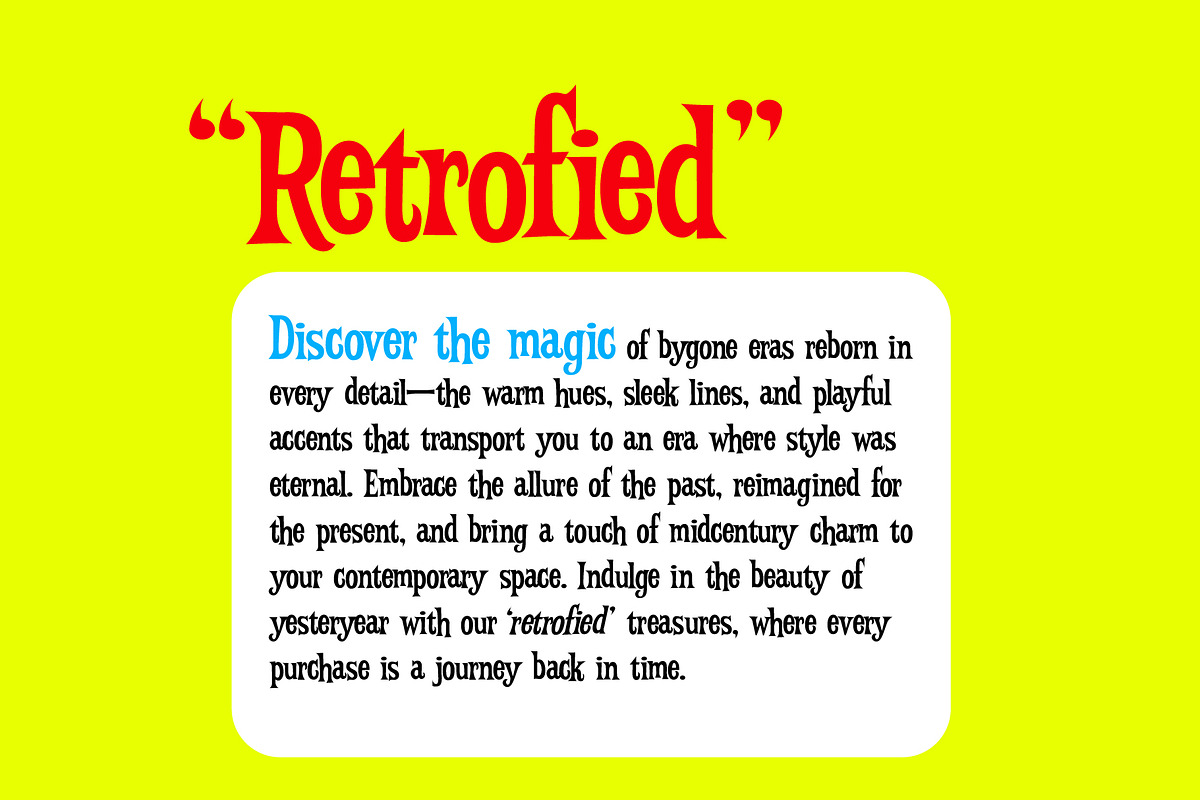 Funfare | Retro Display Type!, a Serif Font by StudioWorks (Photo 9 of 9)