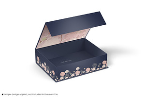 Rectangular Magnetic Gift Box Mockup