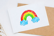 Hand Drawn Rainbow PNG, a Seasonal Illustration by Canvas Craft (Thumbnail 6 of 6)