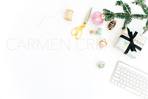 Christmas styled stock photography containing desktop styled stock