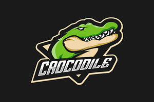Crocodile Mascot Sport Logo Vector, a Branding & Logo Template by Jhon.aburame