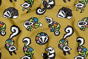 Floral Badgers, a Pattern Graphic by PenguinHouse (Thumbnail 6 of 6)