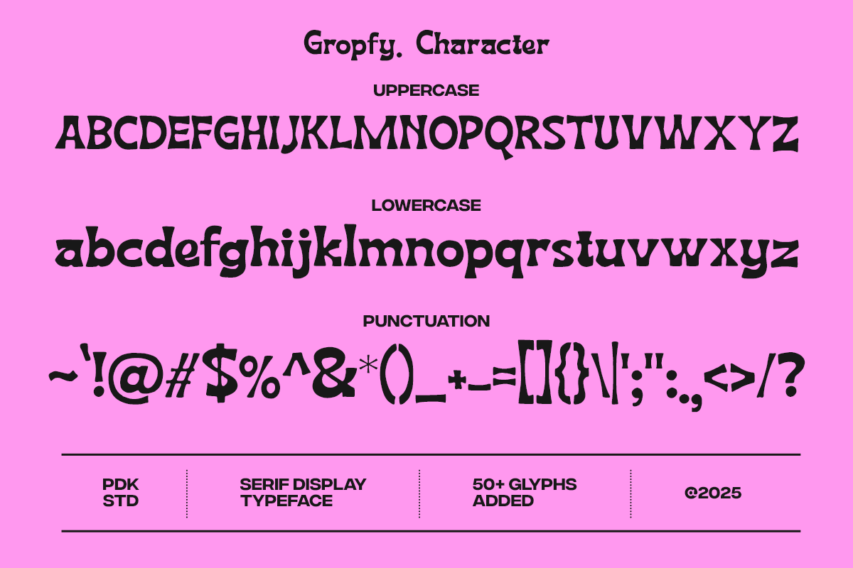Gropfy - Playful Serif Display, a Serif Font by Pandeka Studio (Photo 8 of 9)