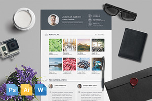 Resume & CV Template AI | PSD | DOCX