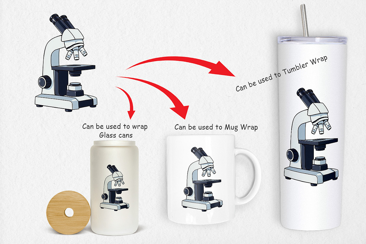 Lab Microscope Clipart, a Graphic by Artnoy (Photo 4 of 5)