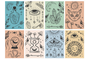 Magic Tarot Art Boho Cards