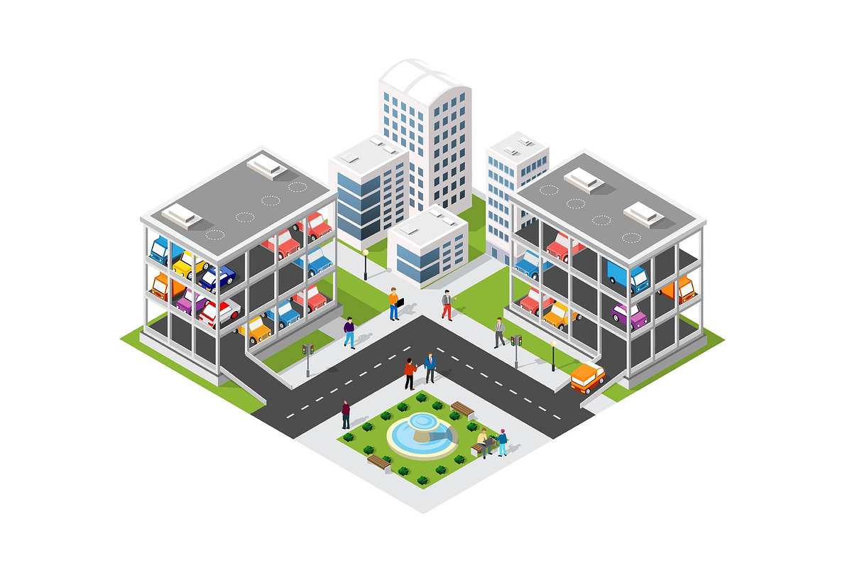 Isometric Traffic transport city, a Transportation Illustration by AlexZeL (Photo 1 of 3)