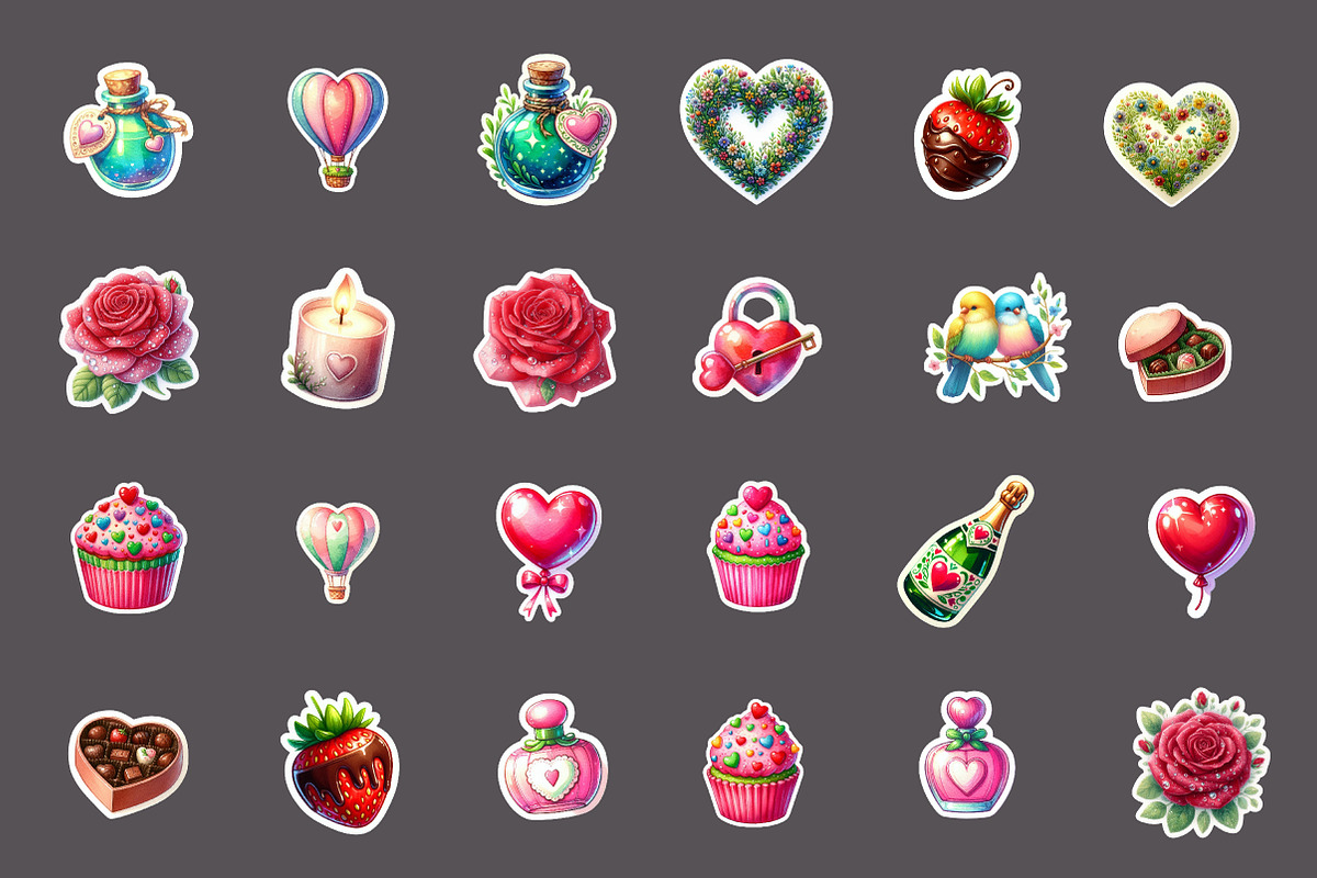 Valentine Sticker clipart, an Illustration by Designworld (Photo 2 of 3)