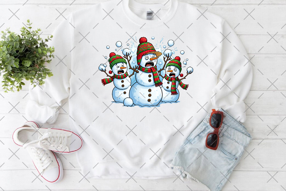 Funny Christmas Snowman Png, an Illustration by Craft Nest (Photo 5 of 6)