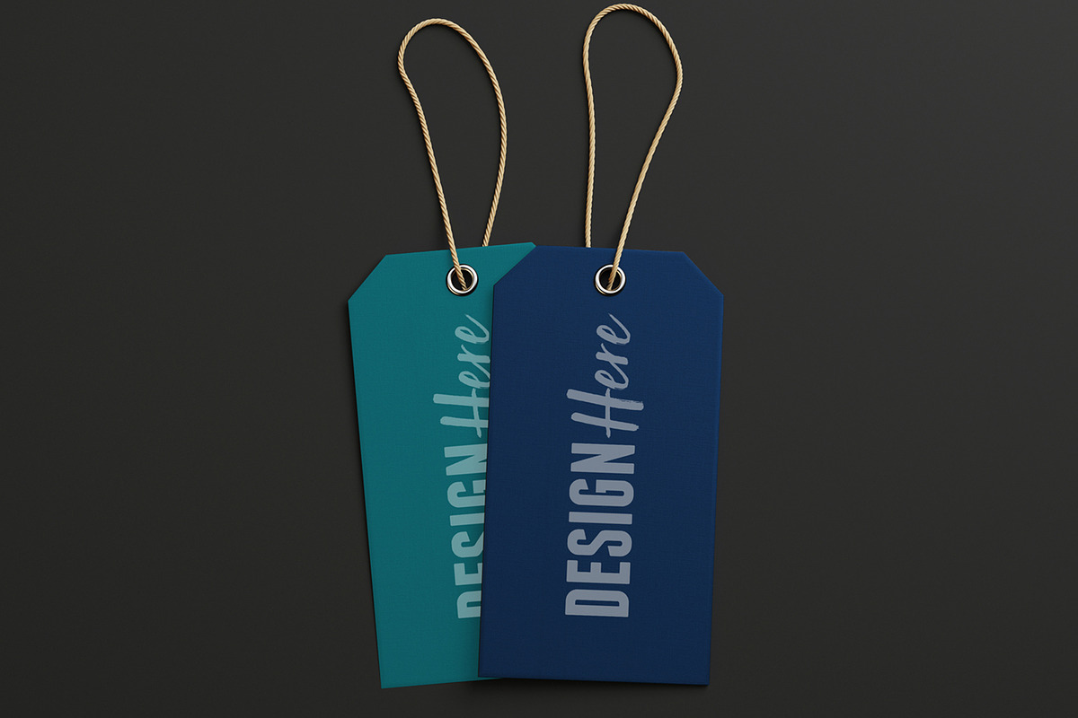 Black Hang Tags Mockup, an Apparel Mockup by Graphic Xtreme (Photo 2 of 2)