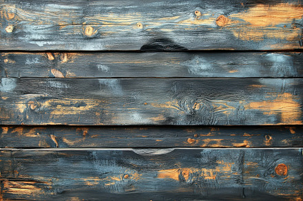 Dark Blue and Orange Wooden Planks R, an Abstract Photo by Pixeness